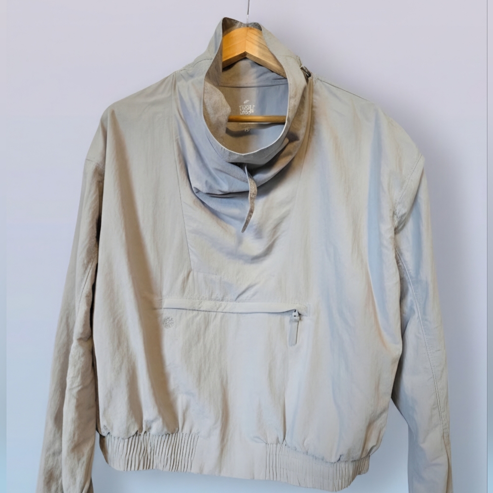 Nike Tech Pack Cropped Anorak Jacket | Technical Athleisure Pullover | Grey | XS